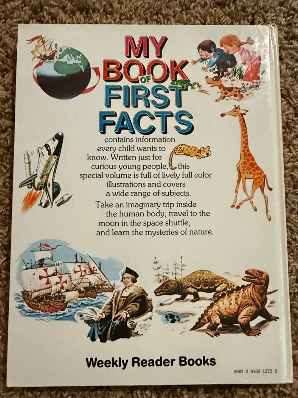 My Book of First Facts – Kids Learning Hardcover Vintage 1985